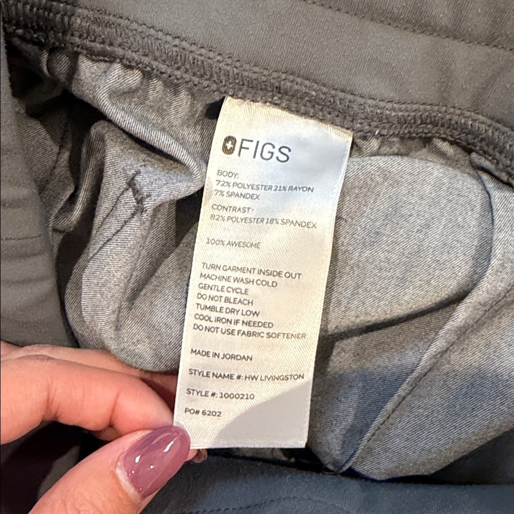 Figs Heather Grey High Waisted Livingston - Picture 2 of 3